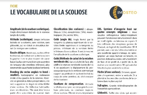 Vocabulaire de la scoliose, par Gérard Morvan